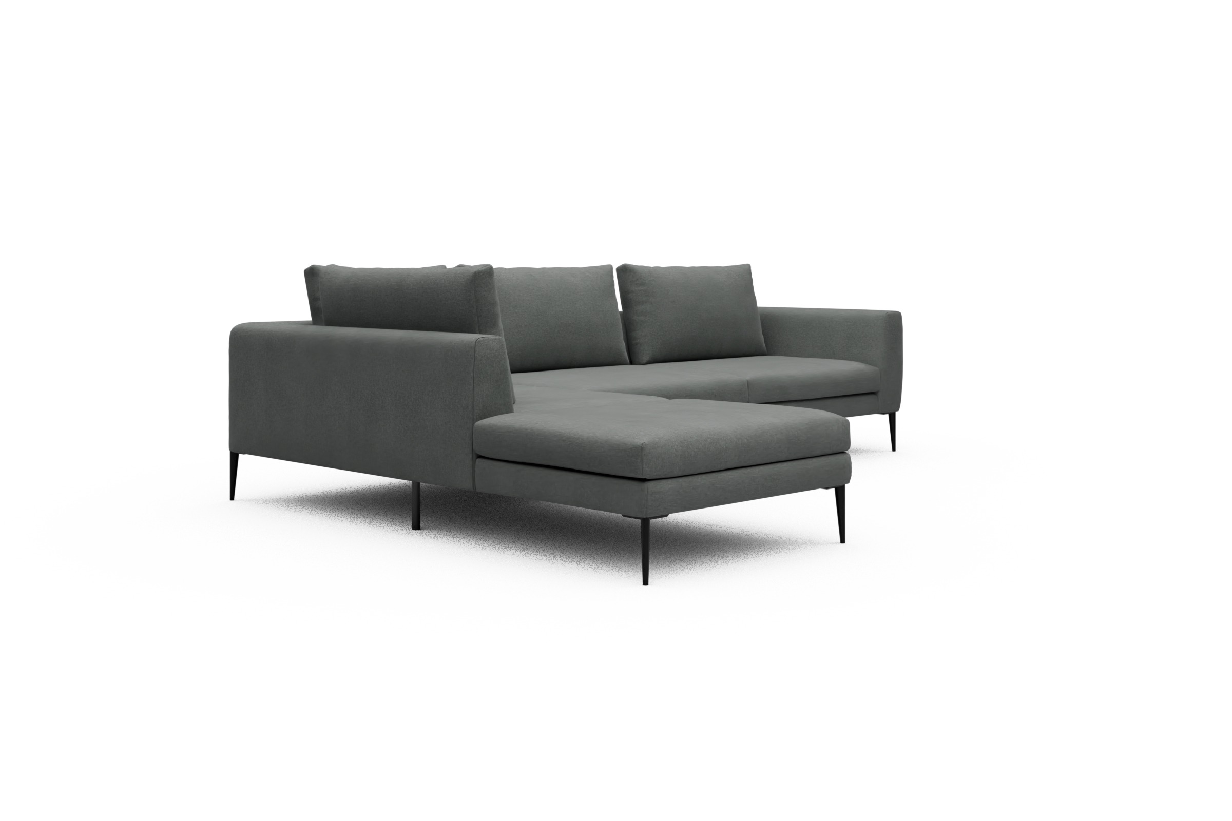 Ecksofa Paul Relax-Ecke rechts mit 3-Sitzer Satya-Steel