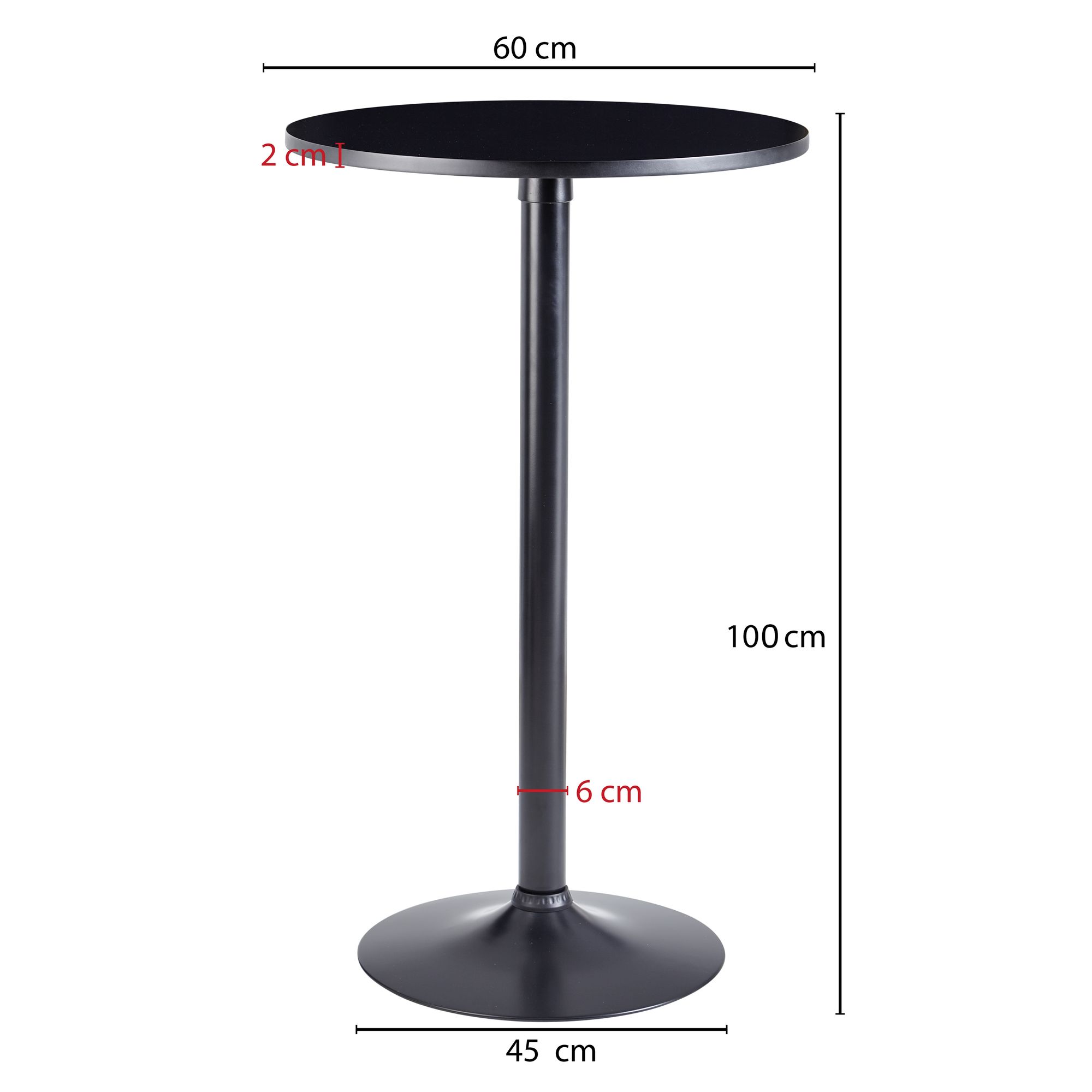 Stehtisch Hattarvik Schwarz Ø 60 cm