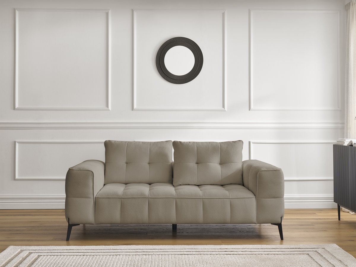 Bobochic Anis Sofa 2-Sitzer Strukturstoff Taupe