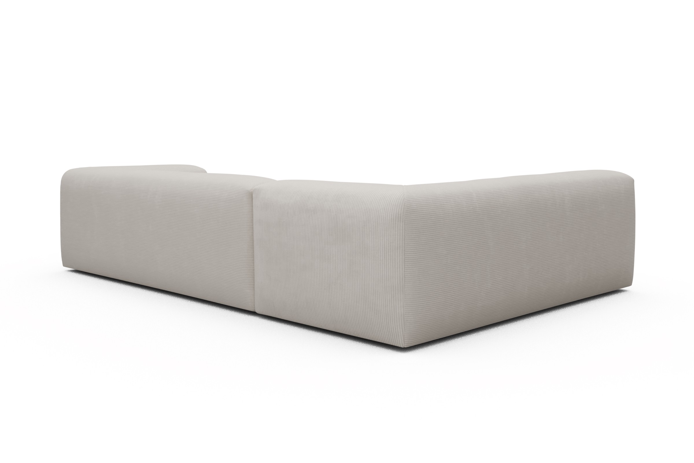 Ecksofa Fred 2x 2,5-Sitzer links offen Kord Corduroy 594-Ivory