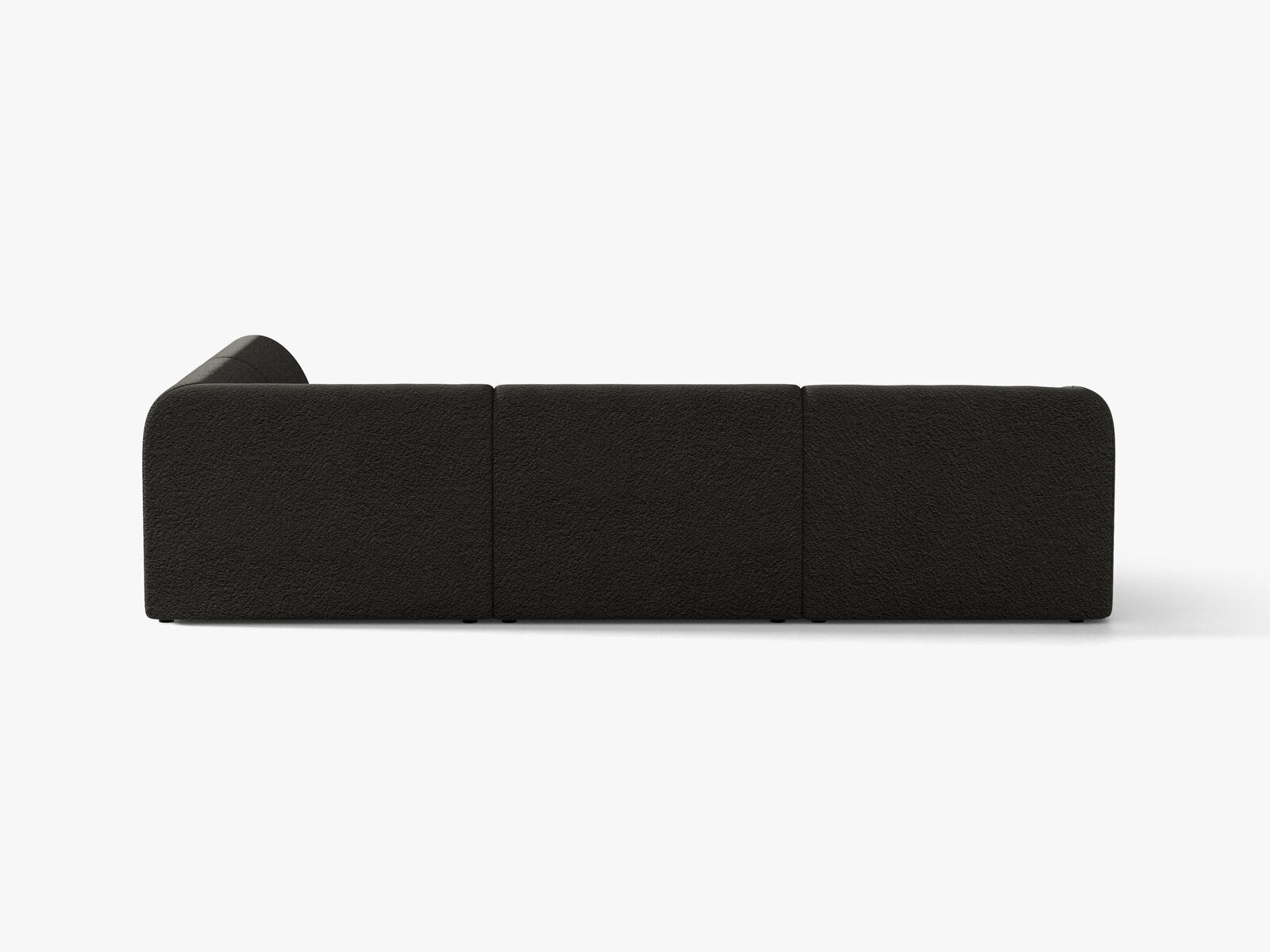 Micadoni Ecksofa Miley 6-Sitzer Rechts Boucle Baloo Braun