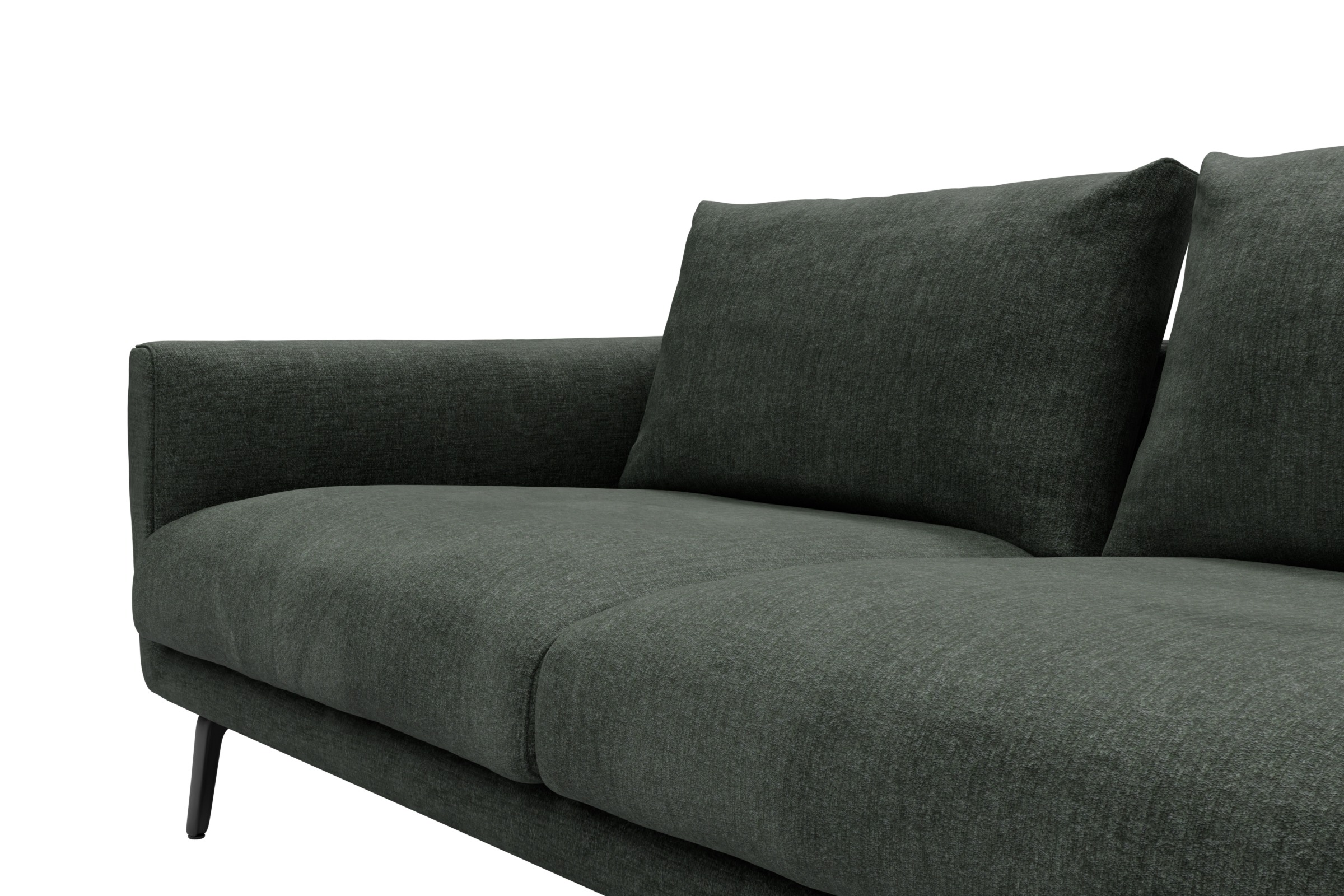Ecksofa Karl Relax-Ecke rechts mit 2,5-Sitzer Aivi-Pine-Green