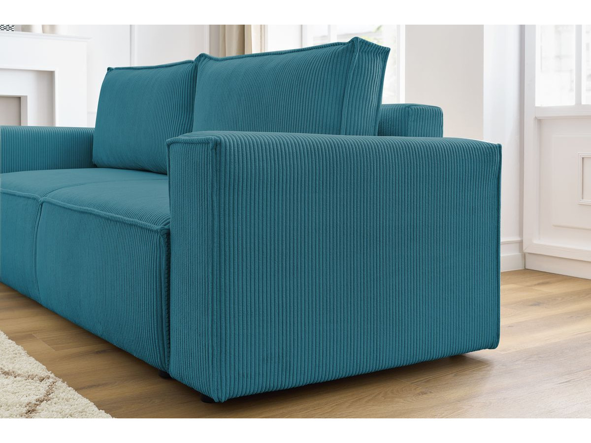 Bobochic Nihad Sofa 3-Sitzer Cordsamt Dunkelblau