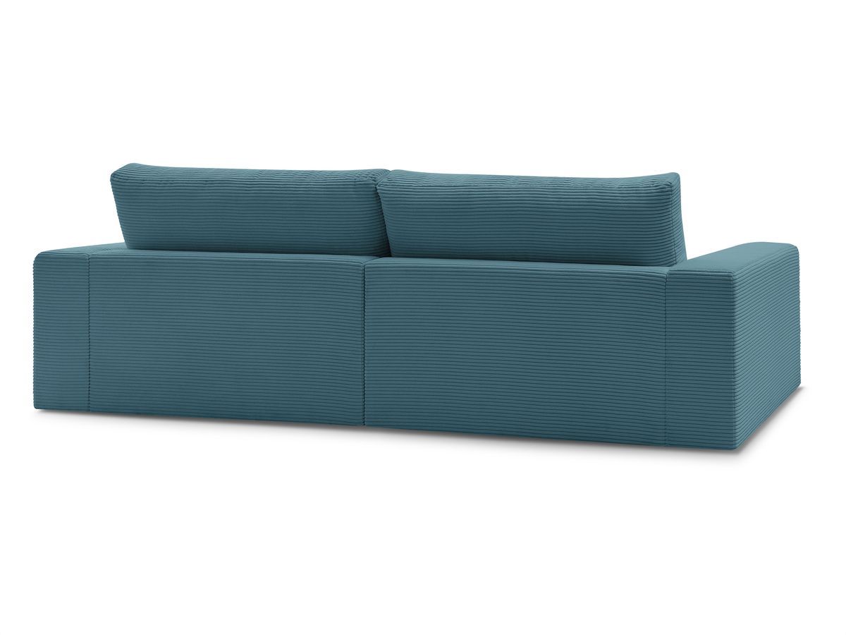 Bobochic Leonard Sofa 4-Sitzer mit Pouf 234 × 109 cm Cordsamt Hellblau
