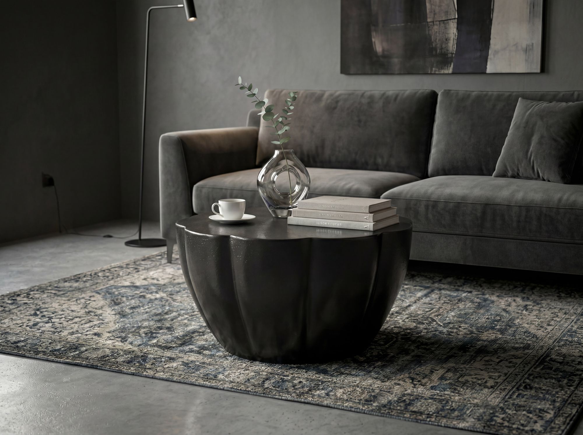 Couchtisch Kvam Aluminium Schwarz Ø 60 cm