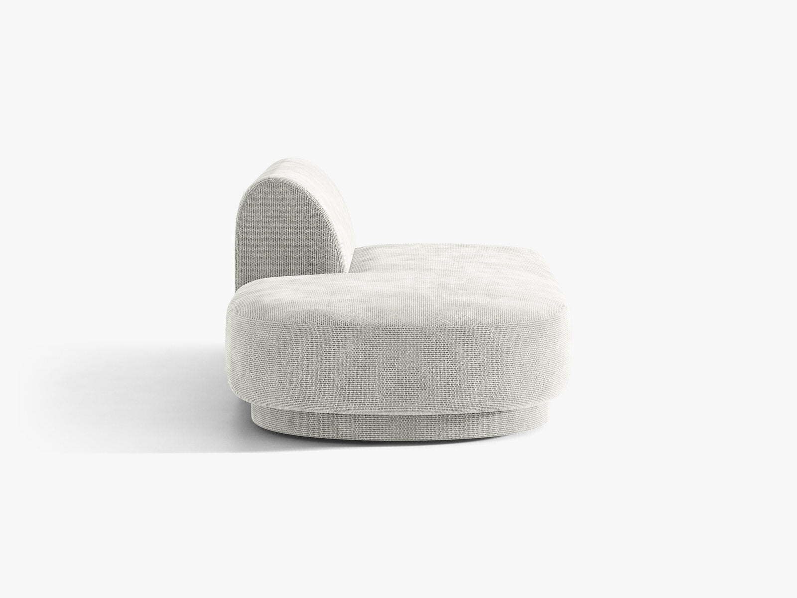 Micadoni 2-Sitzer Sitzmodul offen Miley Links Chenille Eden Silber