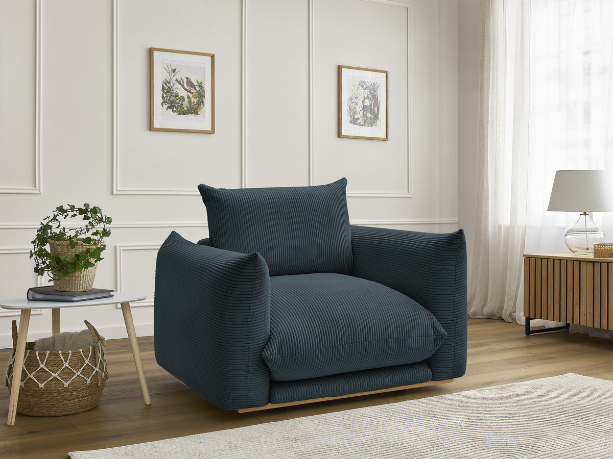 Bobochic Ernest Sessel Cordsamt Blau