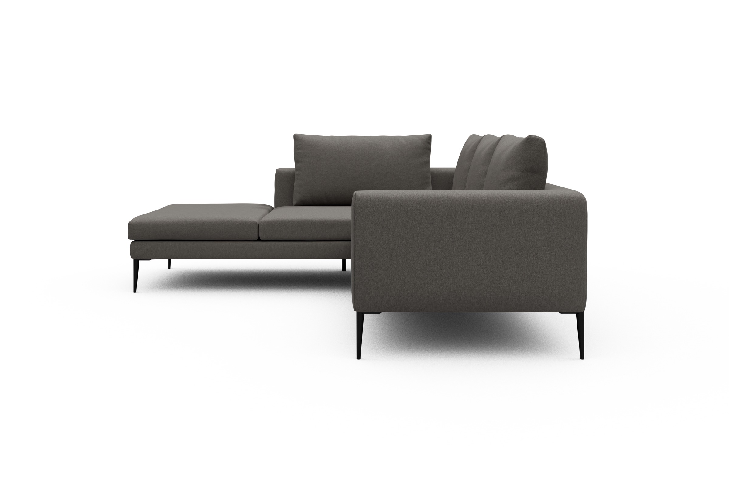 Ecksofa Paul Relax-Ecke links mit 2-Sitzer Satya-Taupe