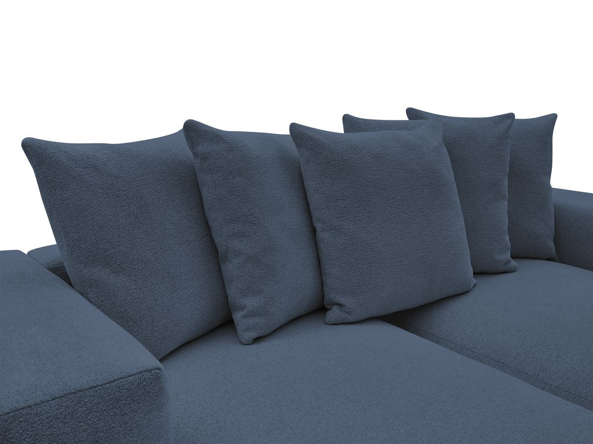 Bobochic Voltaire Sofa 4-Sitzer 248 × 170 cm Melange-Stoff Dunkelblau