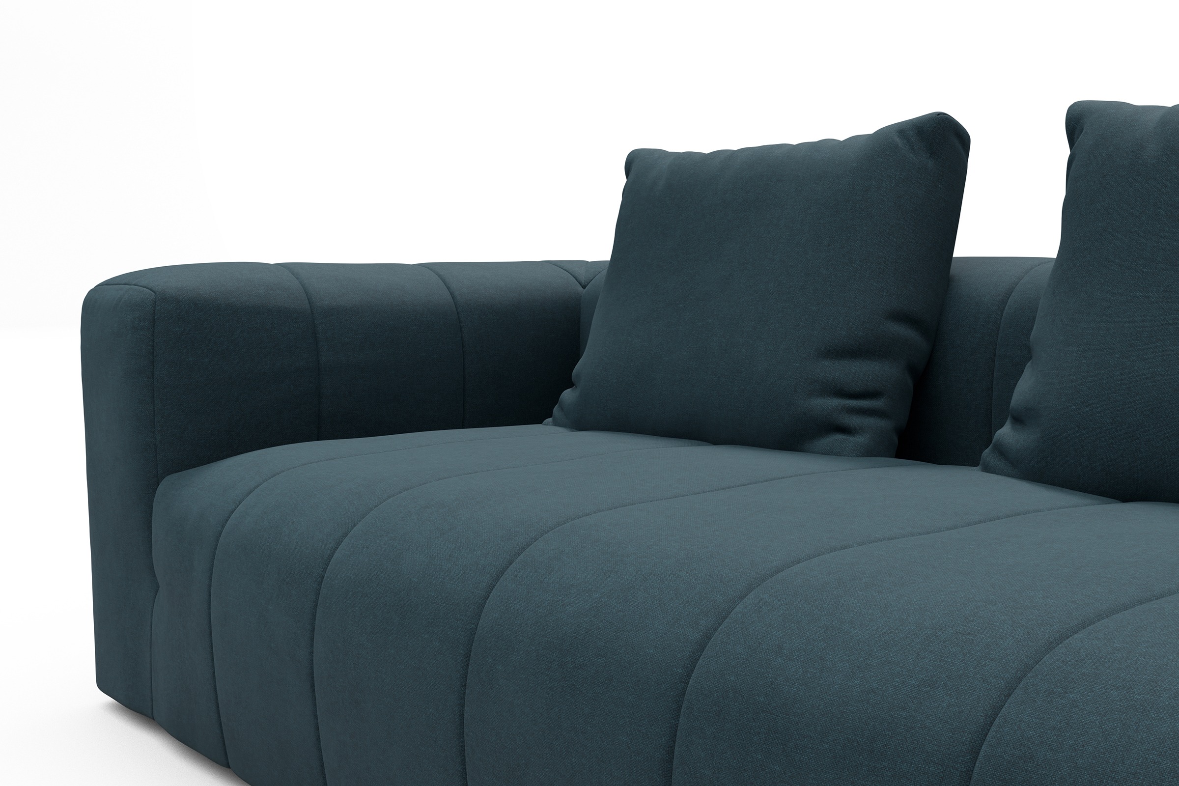 Ecksofa Hugo 2x 2,5-Sitzer Armlehne links Satya-Indigo