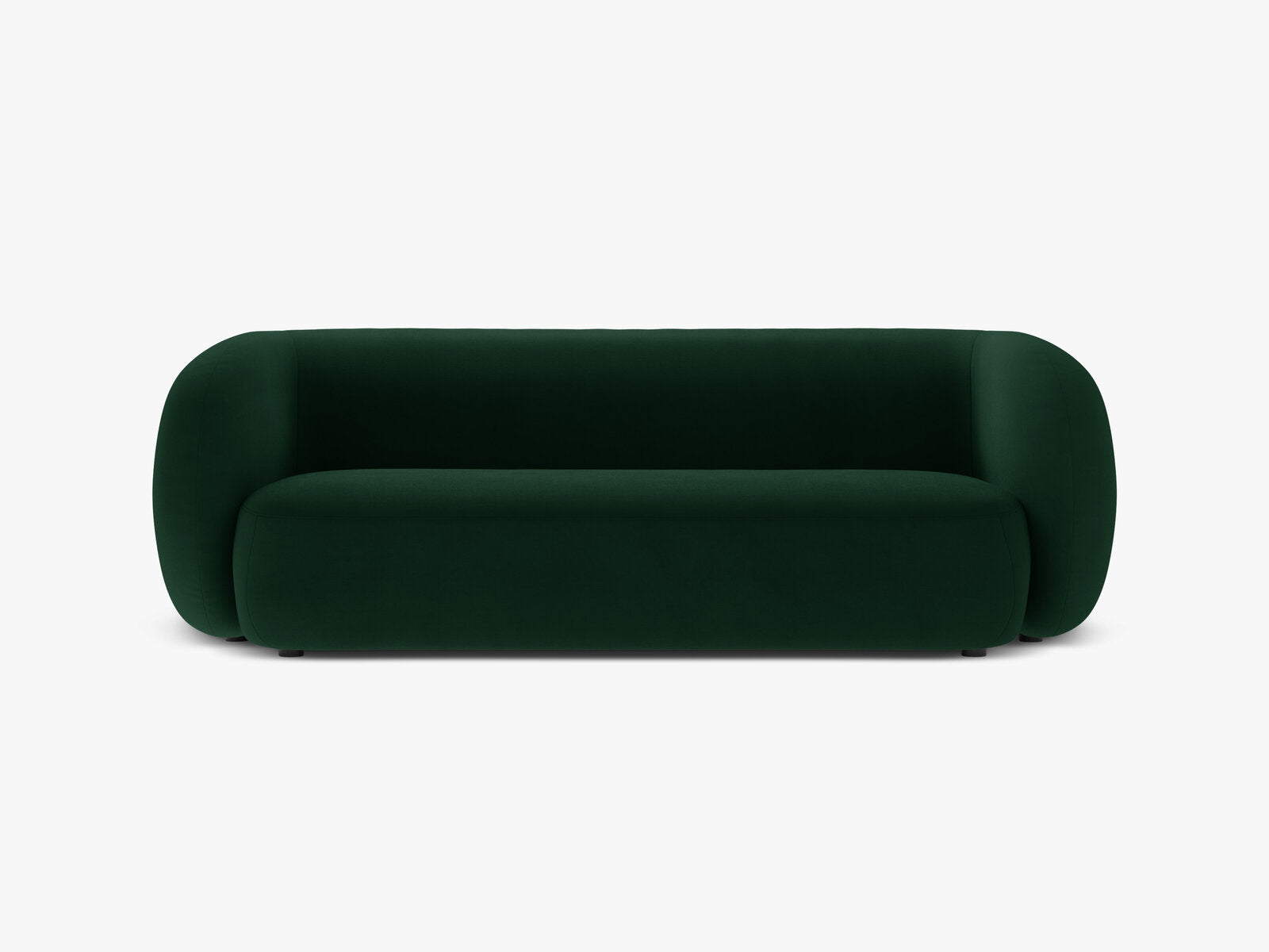 Micadoni Sofa Kate 3-Sitzer Samt Salvador Flaschengrün