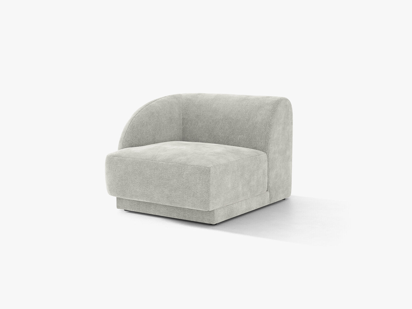 Micadoni Eckmodul Miley 1-Sitzer Links Chenille Eden Silber