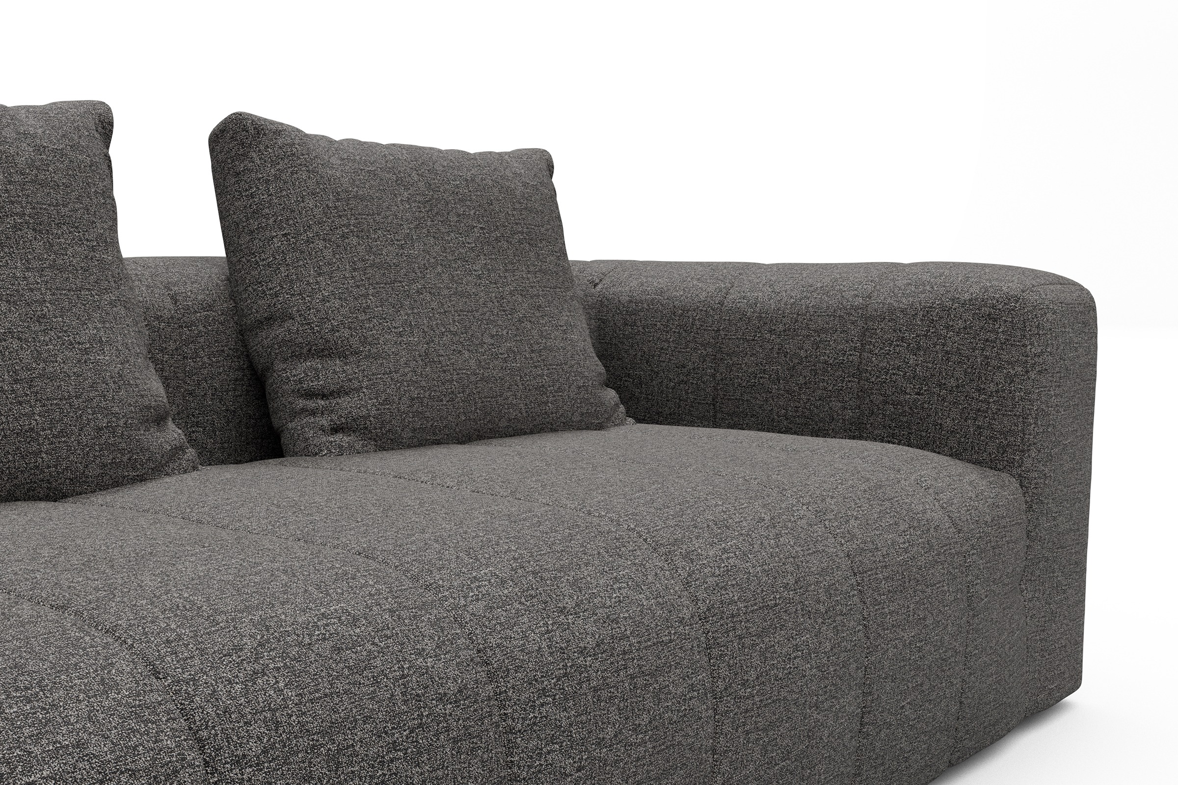 Sofa Hugo 3-Sitzer Carreno-Salt-and-Pepper