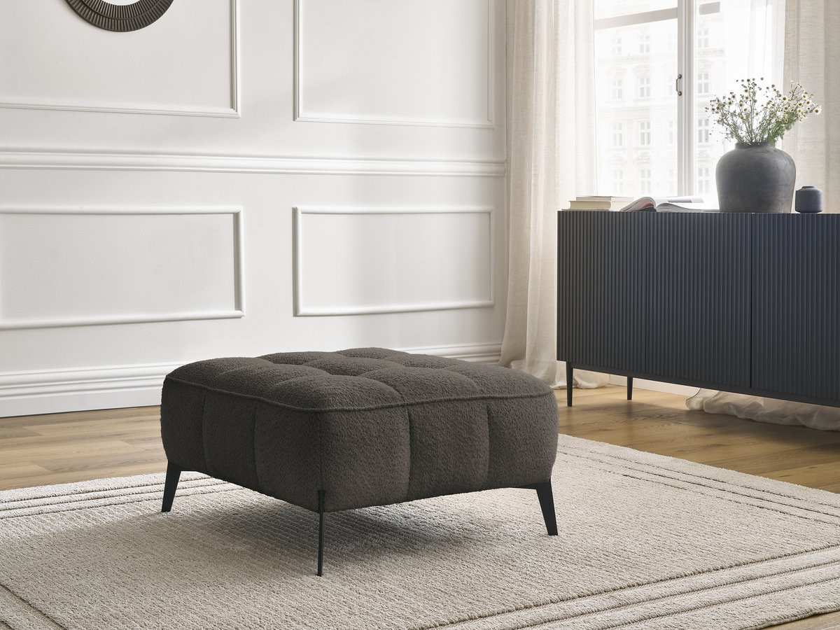Bobochic Anis Pouf Bouclé-Stoff Braun