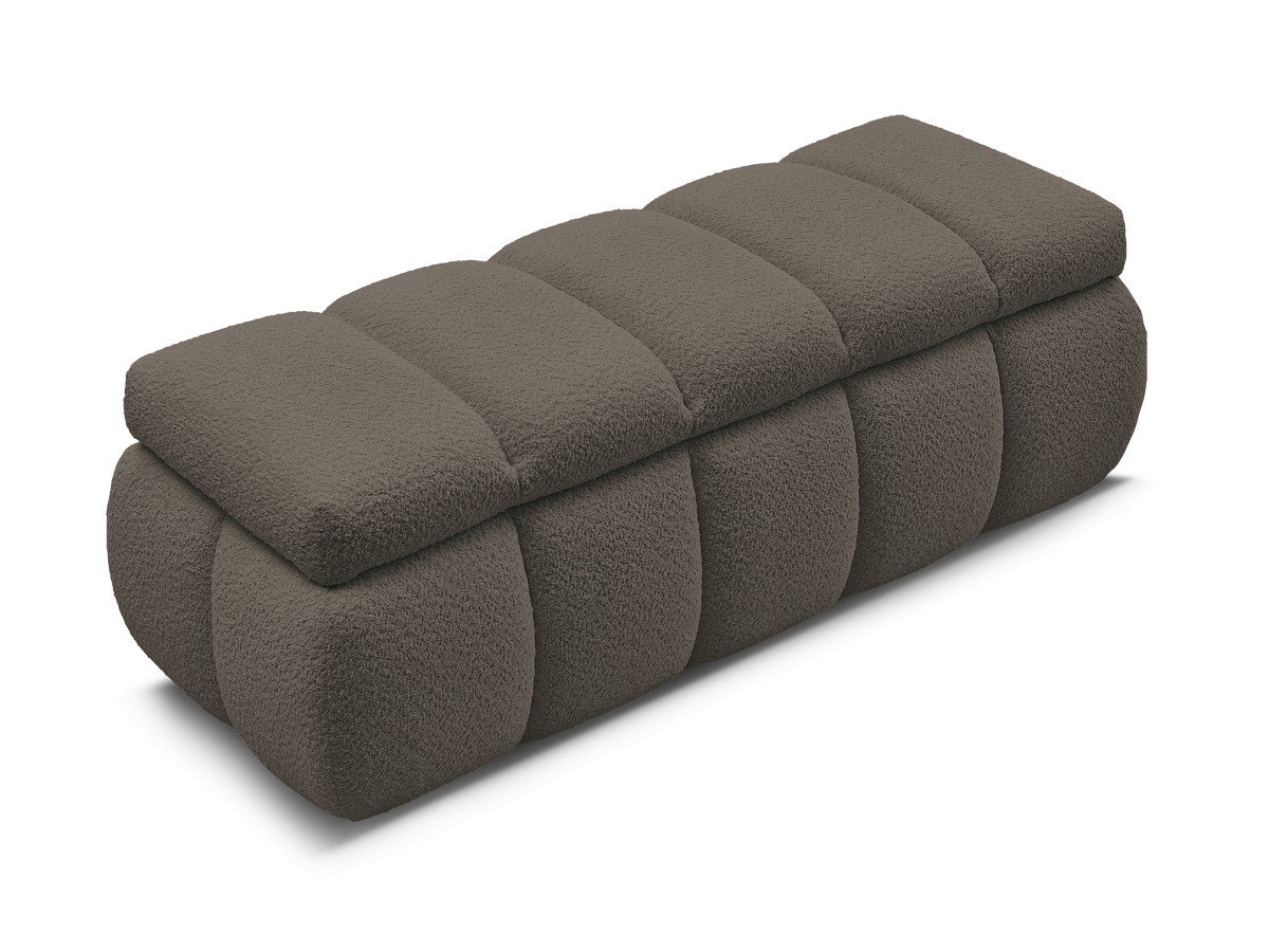 Bobochic Denali Bettbank 146 × 56 cm Bouclé-Stoff Braun