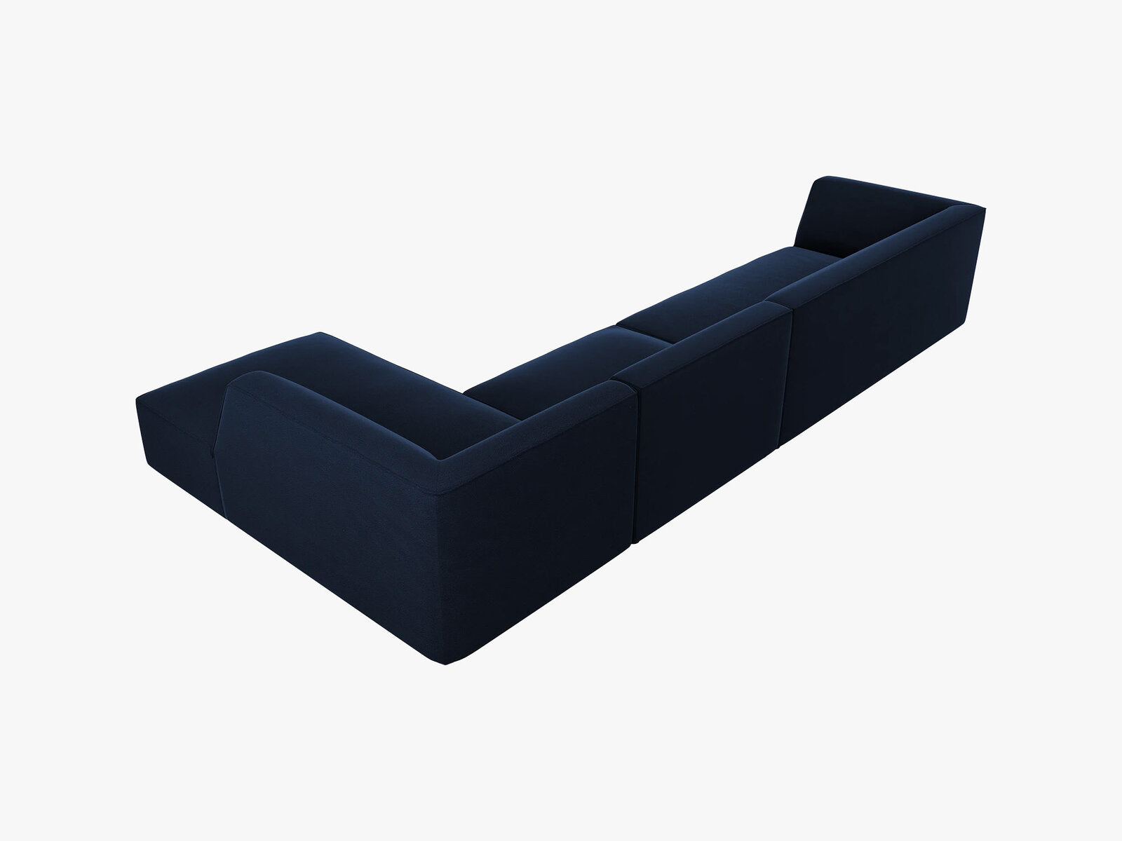 Micadoni Ecksofa Ruby 5-Sitzer Rechts Samt Salvador Königsblau