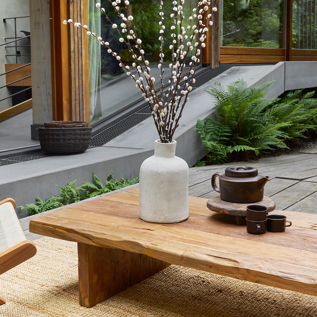 Raw Materials Couchtisch Teak Recyclingholz