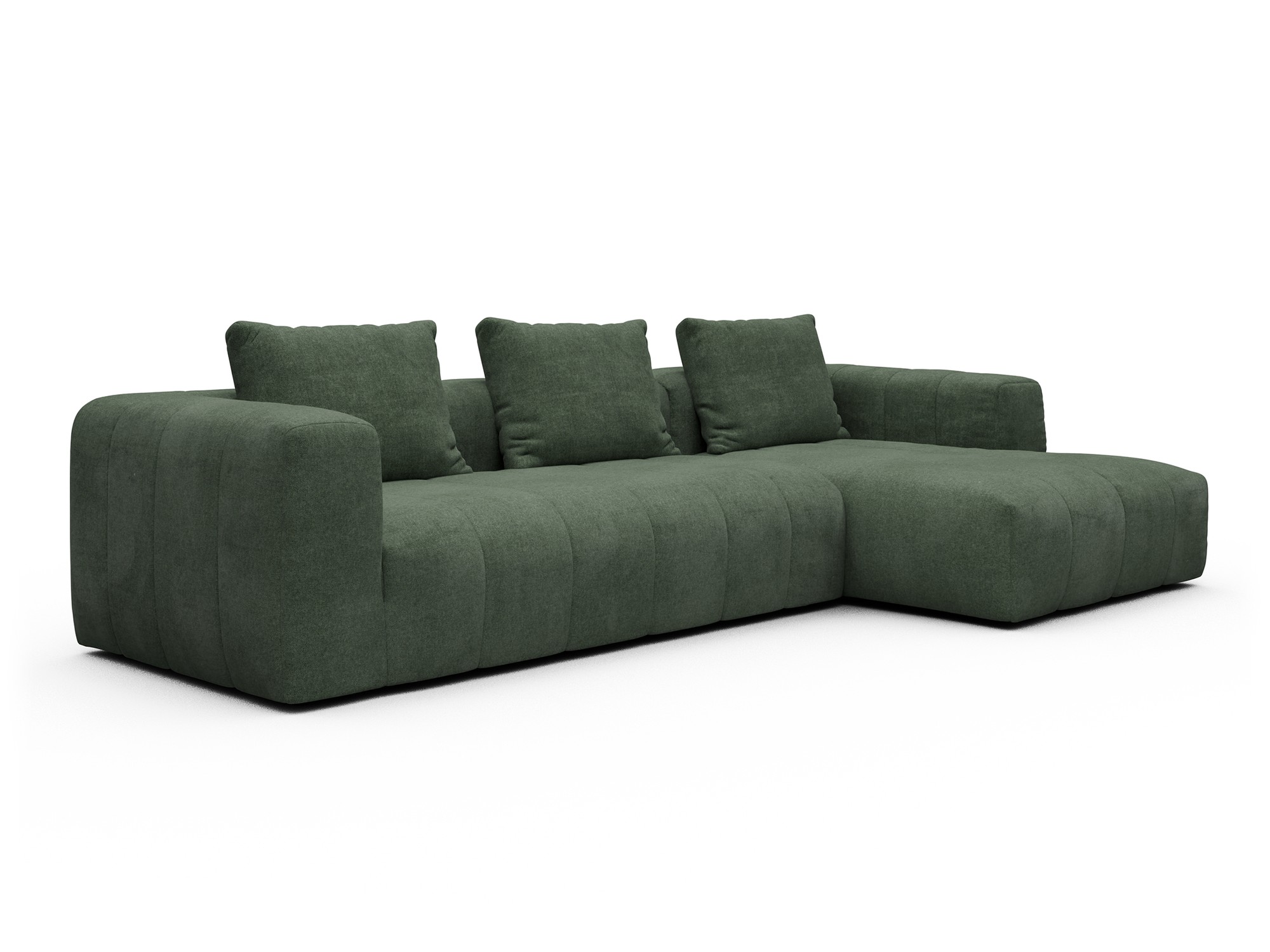 Hugo 2,5-Sitzer Armlehne links mit Chaiselongue Casone-Forest-Green moebelfaktor