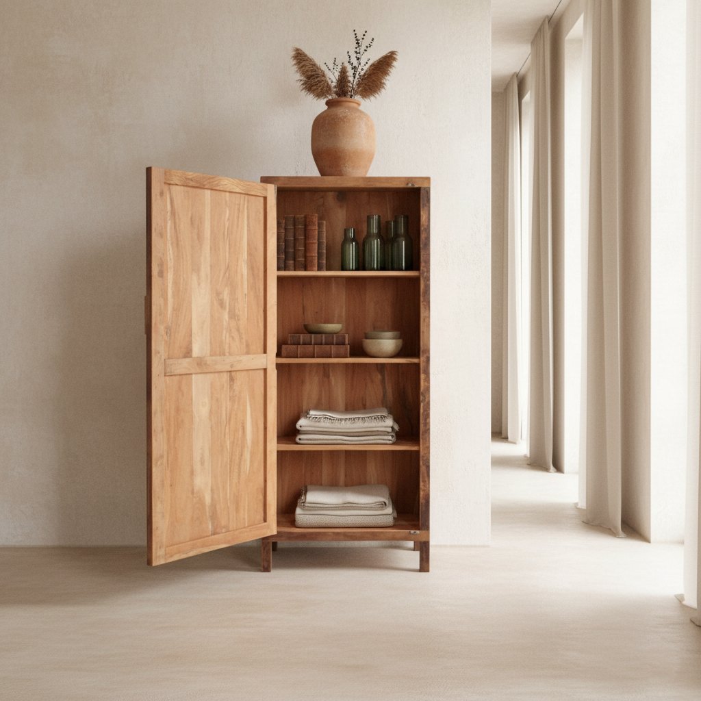Raw Materials Schrank Teak Recyclingholz 180cm