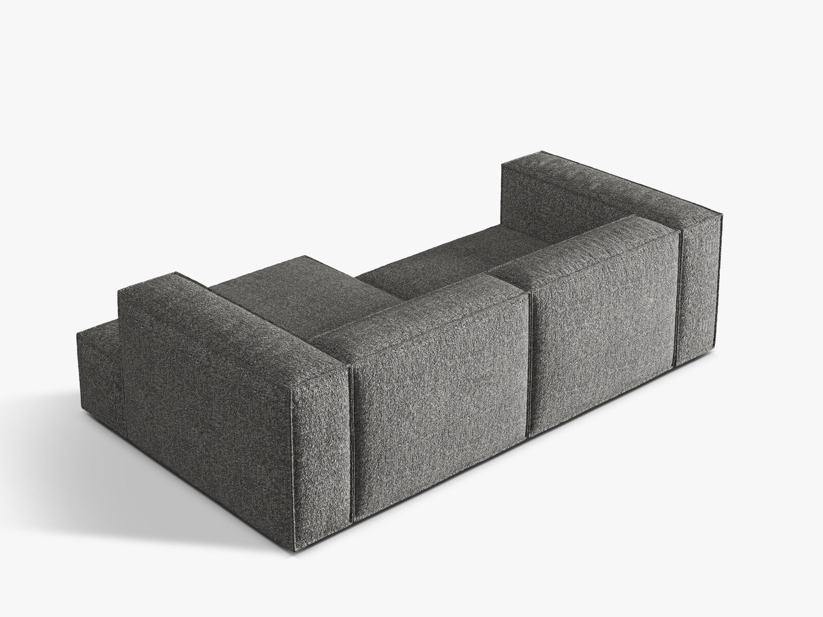 Micadoni Ecksofa Nuria 3-Sitzer Rechts Boucle Graphit