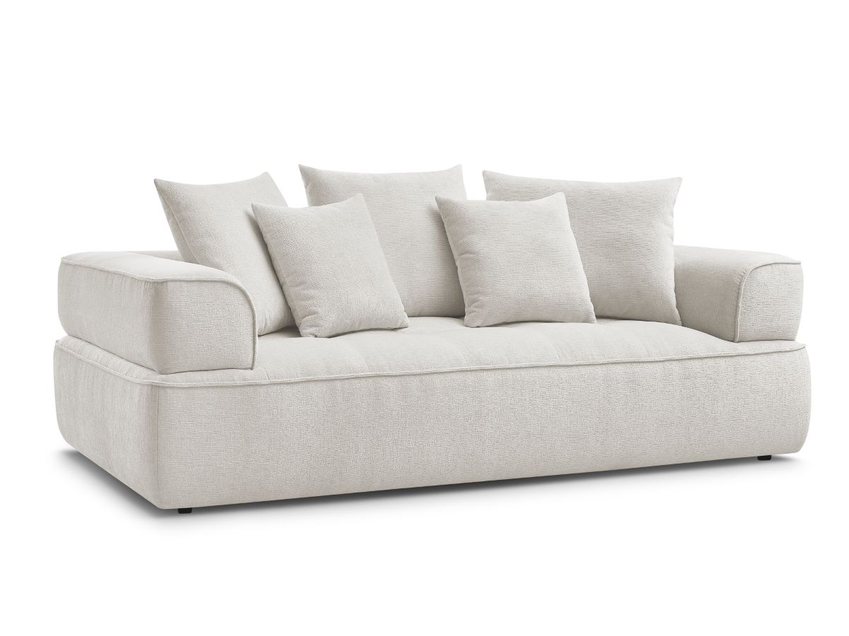 Bobochic Whesley Sofa 3-Sitzer Stoff Beige