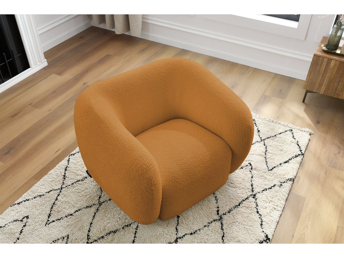 Bobochic Celine Sessel Bouclé-Stoff Gelb