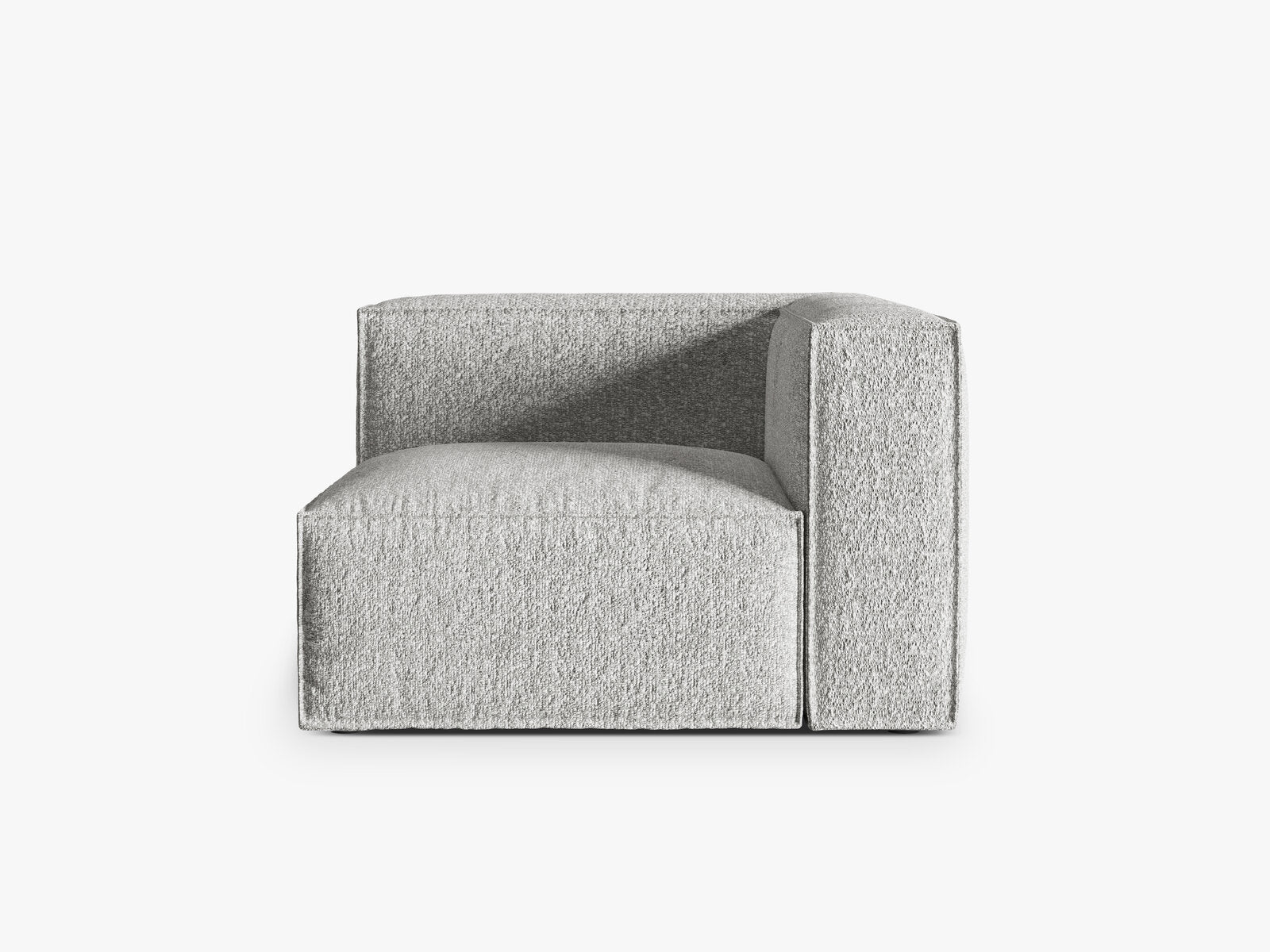 Micadoni Eckmodul Nuria 1-Sitzer Boucle Silber