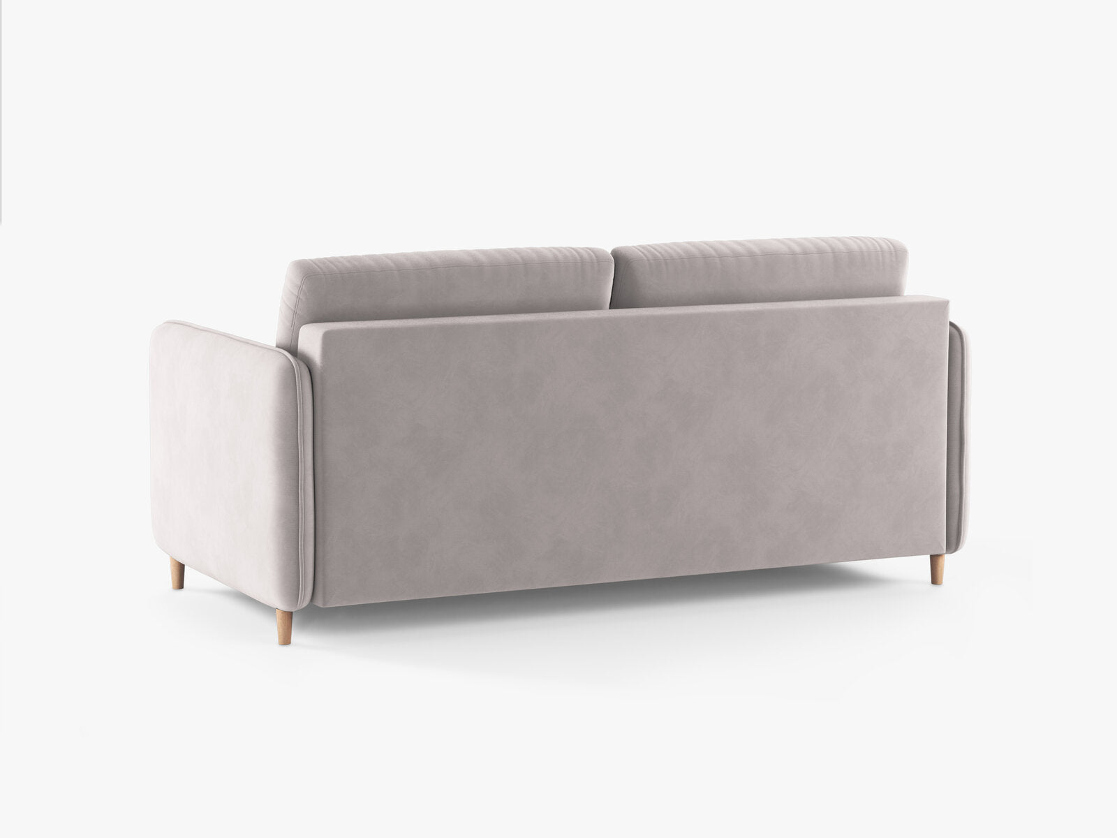 Micadoni Sofa mit Schlaffunktion Simo 3-Sitzer Samt Salvador Hellgrau