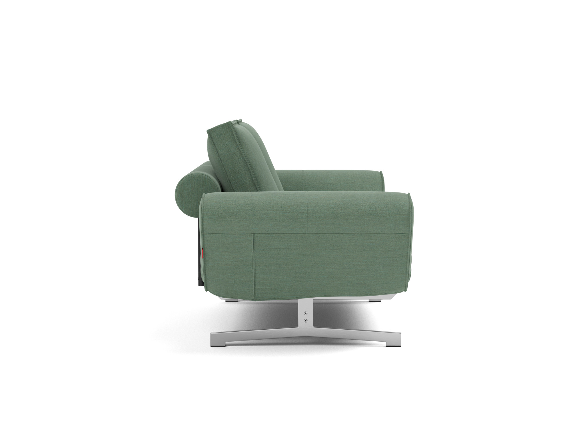 Tagesbett Ghia Flachgewebe Elegance 518-Green Beine Chrom