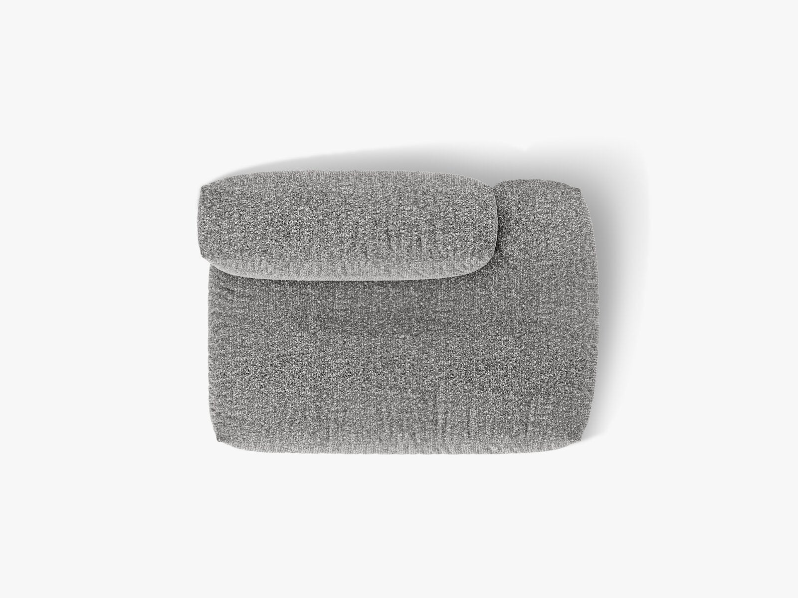 Micadoni Ecksofa-Modul Martina 1-Sitzer Rechts Boucle Monet Graphit
