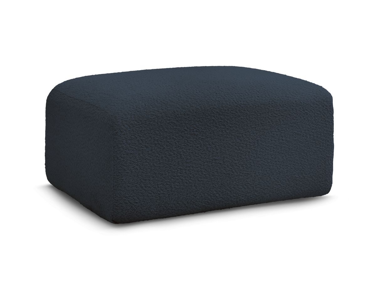 Bobochic Tina Pouf Bouclé-Stoff Dunkelblau