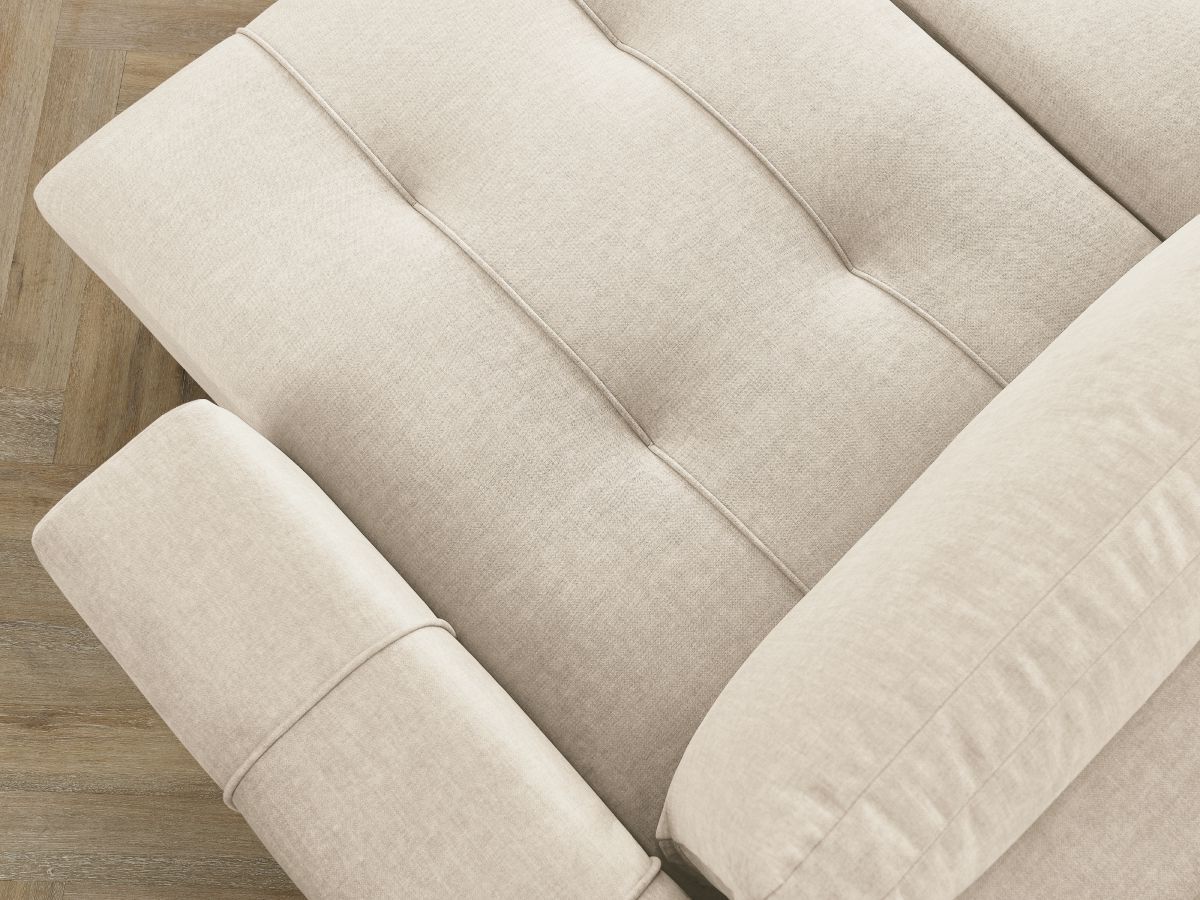 Bobochic Arsene Wohnlandschaft Samt Beige Ecke rechts