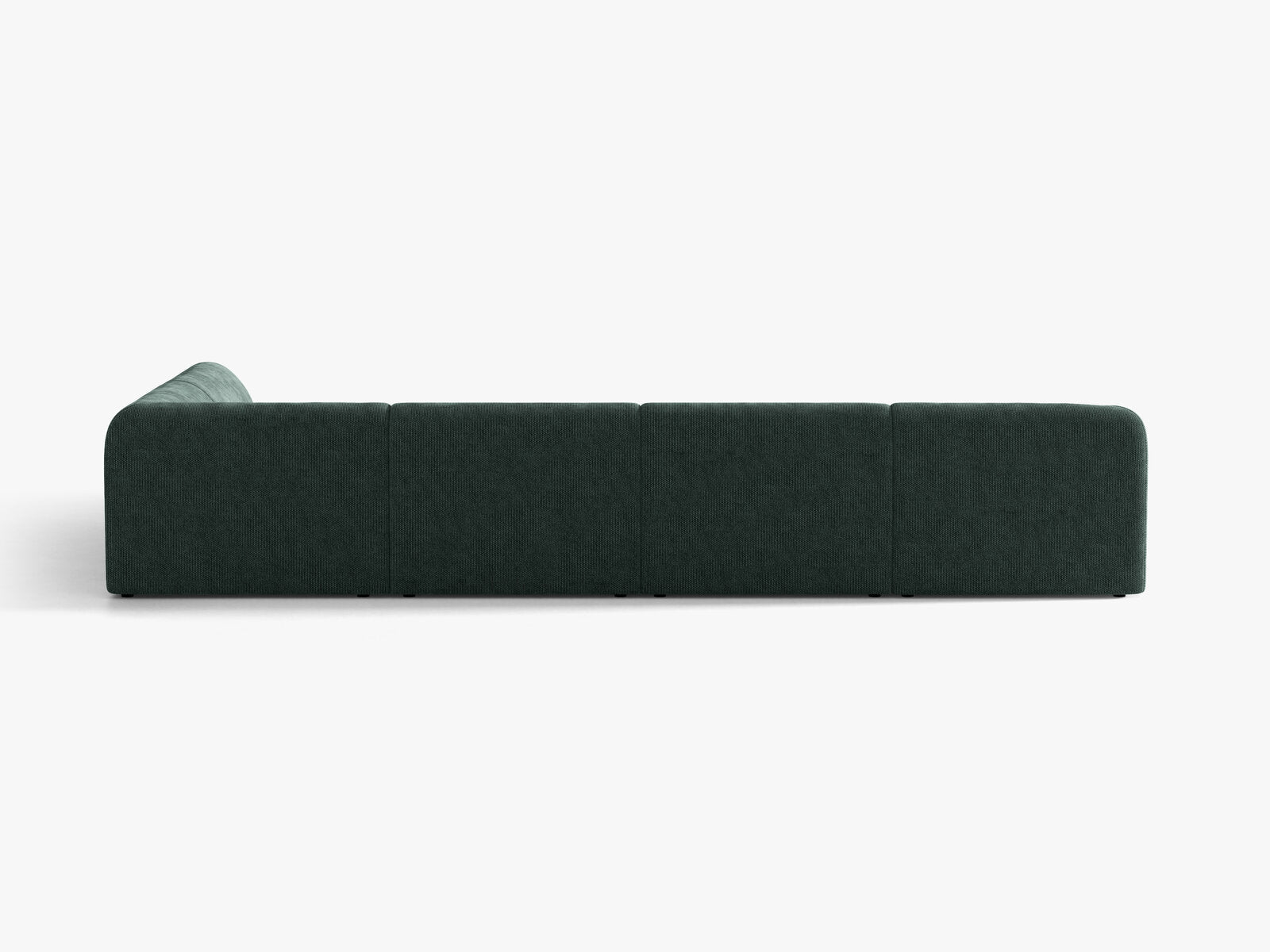 Micadoni Panorama-Ecksofa Miley 6-Sitzer Rechts Chenille Haga Petrol