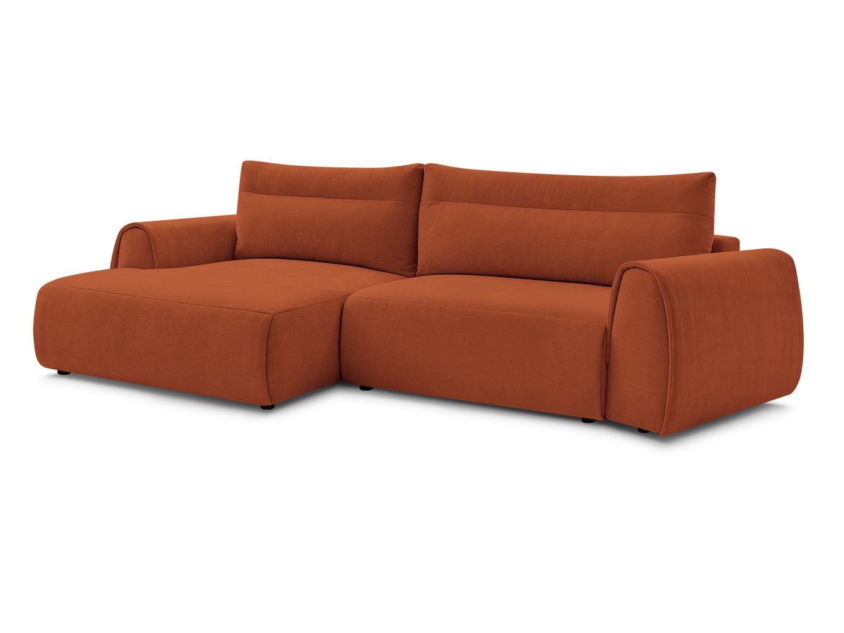 Bobochic Aden Ecksofa 293 × 152 cm Stoff Orange Ecke links