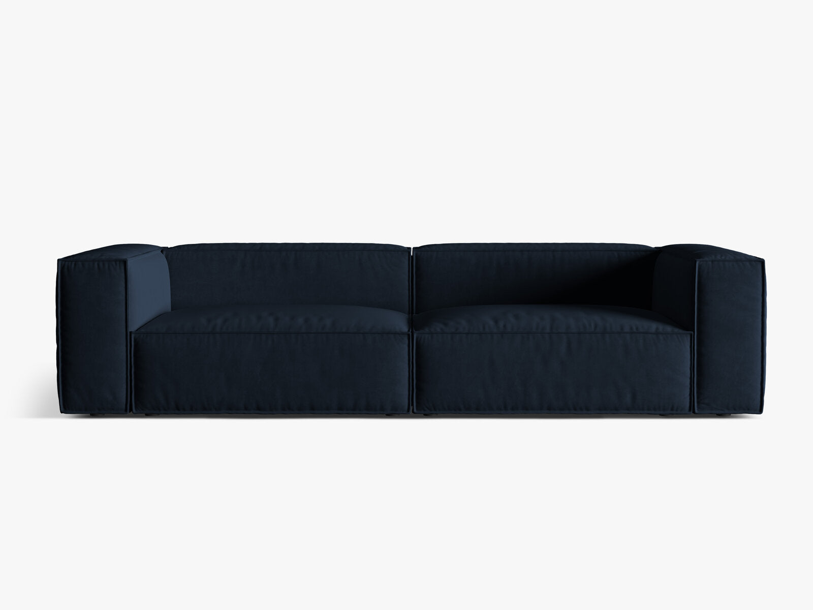 Micadoni Sofa Nuria 5-Sitzer Samt Dunkelblau
