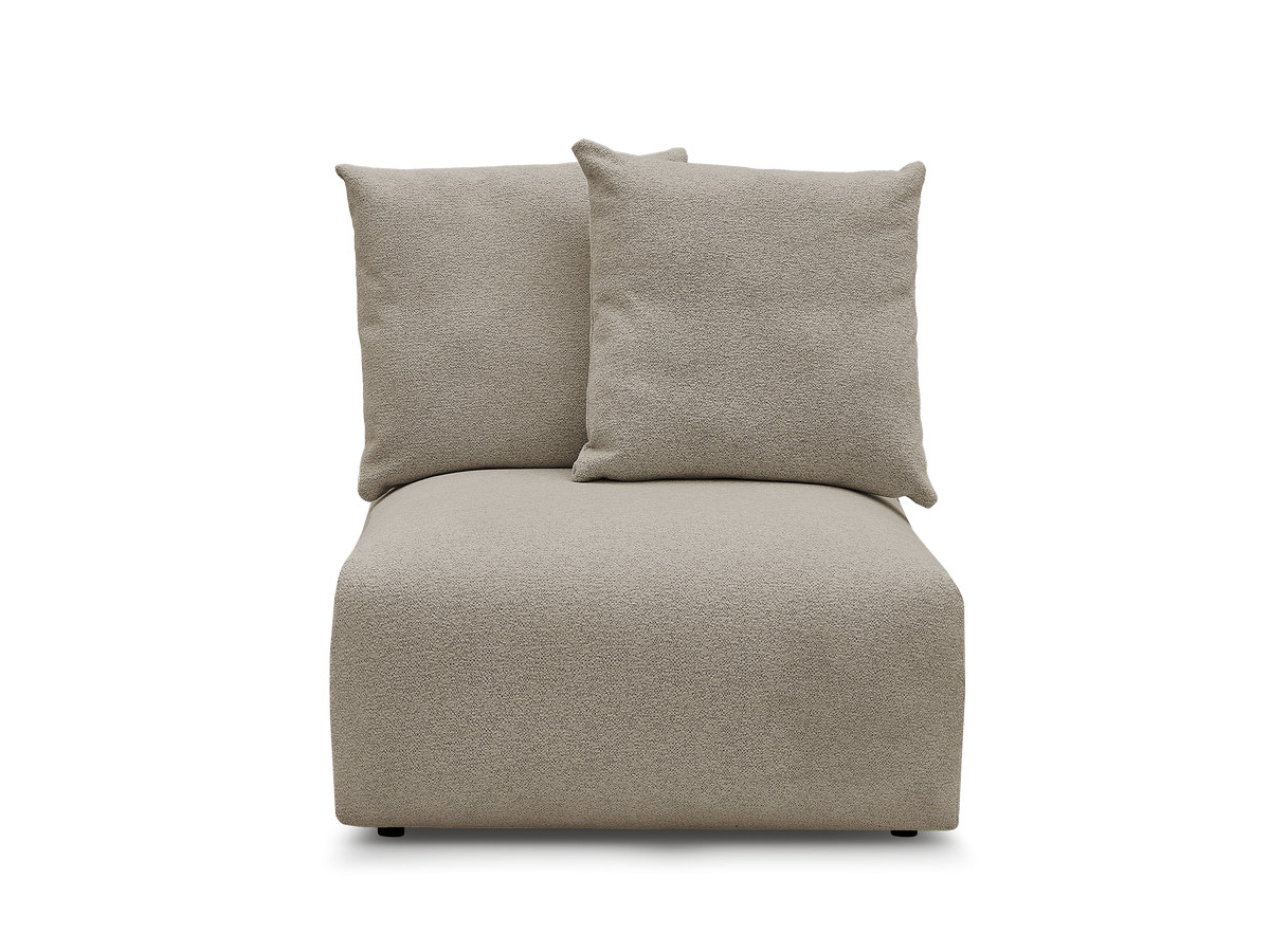 Bobochic Voltaire Sofamodul 1-Sitzer 90 × 100 cm Melange-Stoff Taupe