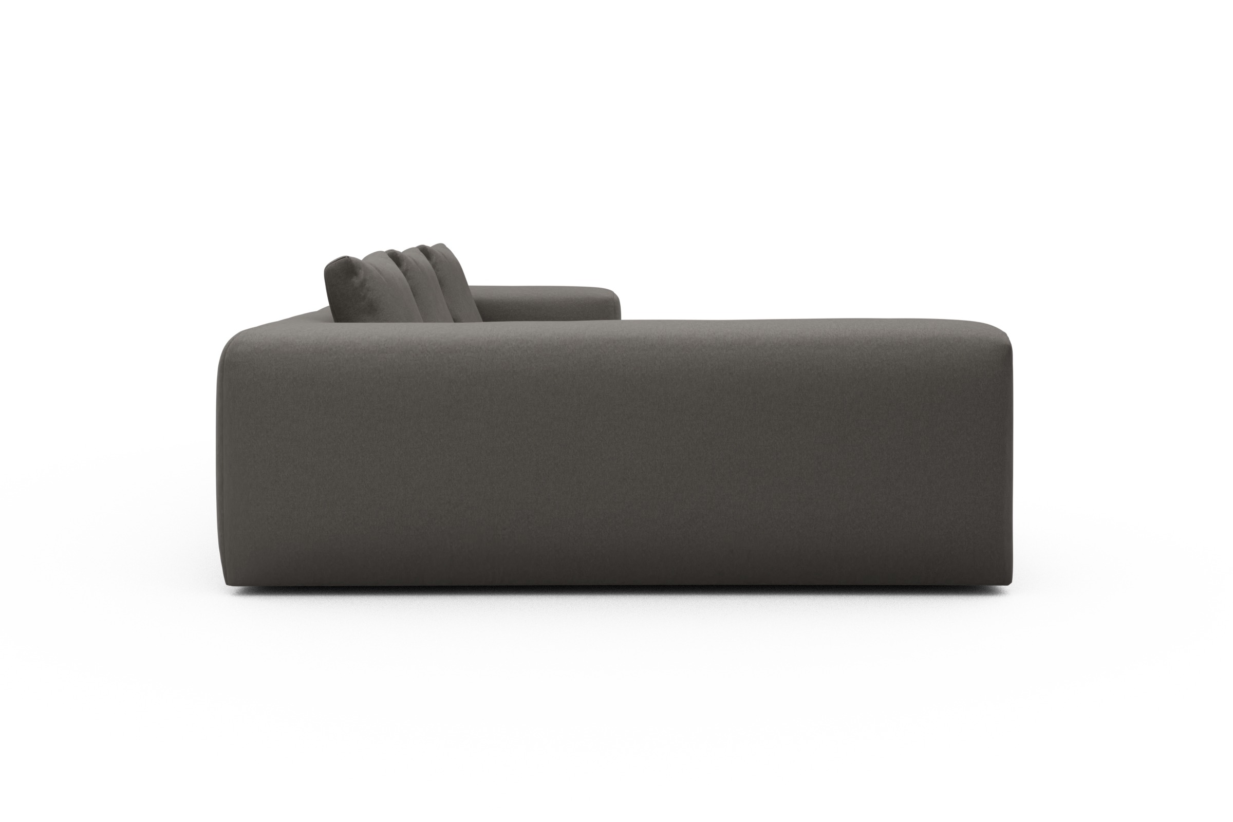 Ecksofa Fred 2x 2,5-Sitzer links offen Satya-Taupe