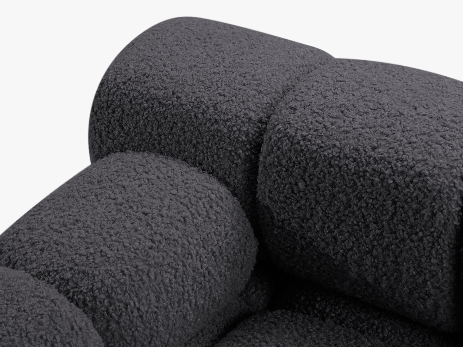 Micadoni Modulares Ecksofa Bellis 4-Sitzer Links Boucle Rolf Graphit