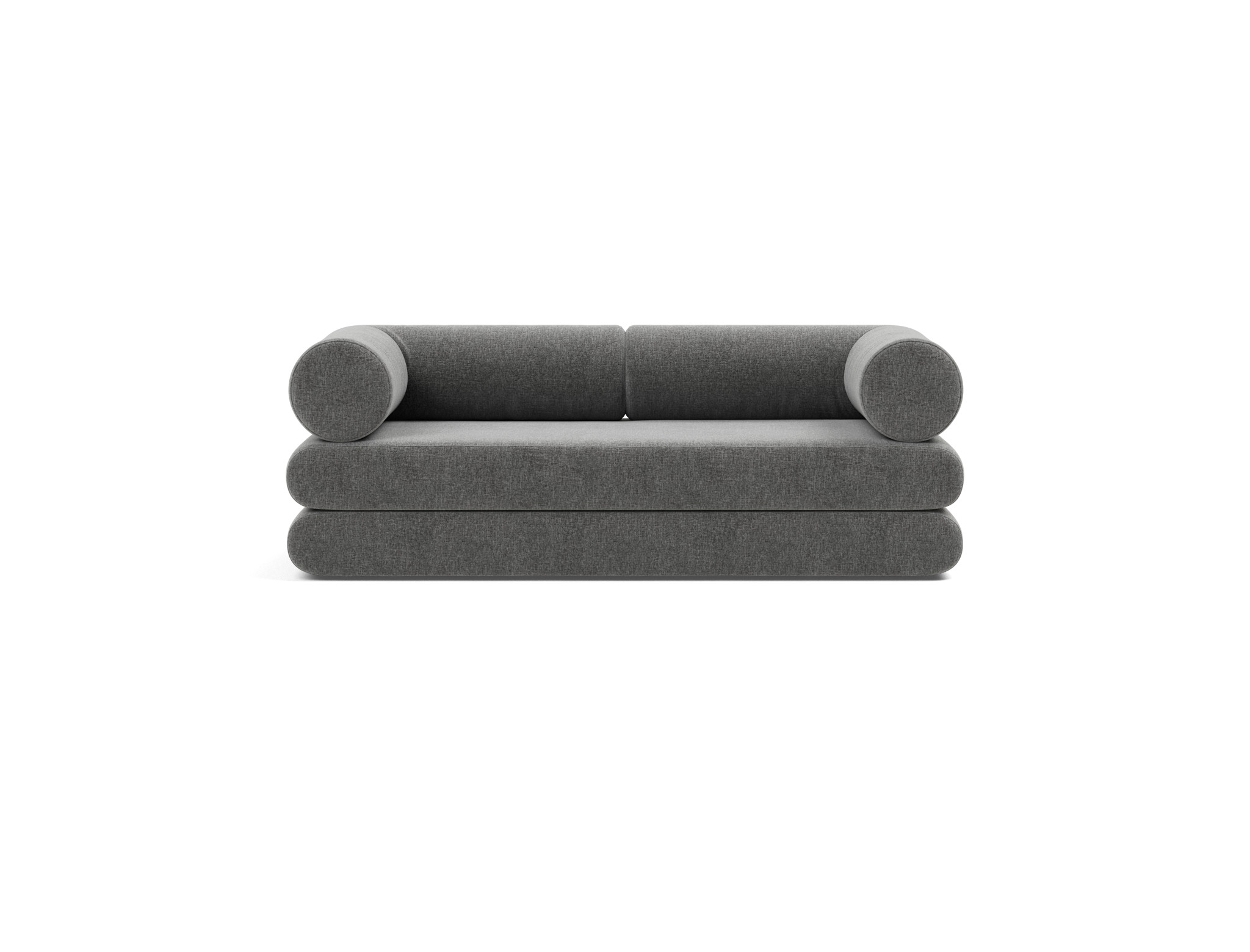 Tagesbett Circlus mit L-förmigen Armlehnen Strukturierter Stoff Twist 563-Charcoal