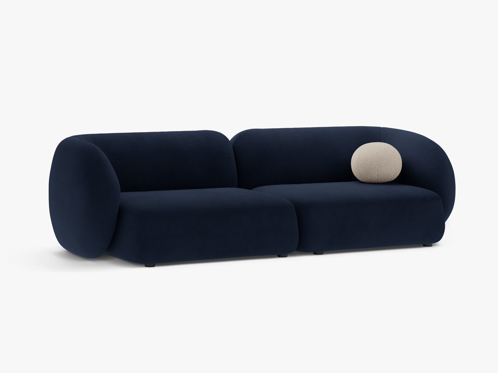 Micadoni Sofa Kate 4-Sitzer Samt Königsblau