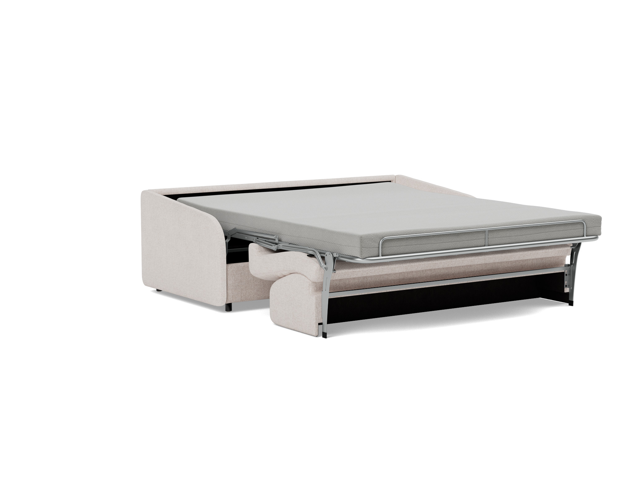 Schlafsofa Eivor mit Taschenfederkernmatratze 160 Strukturierter Stoff Weda 300-Weda-Sand
