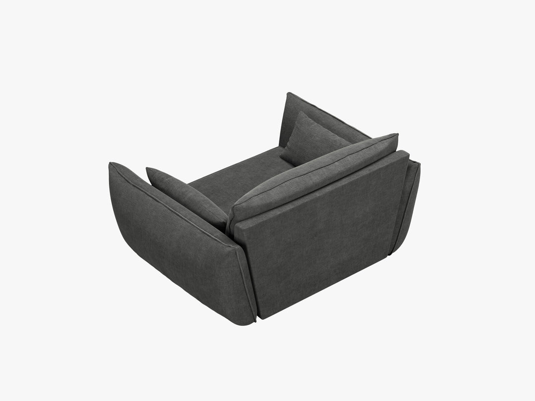 Micadoni Sessel Kaelle 1-Sitzer Chenille Over The Horizon Dunkelgrau