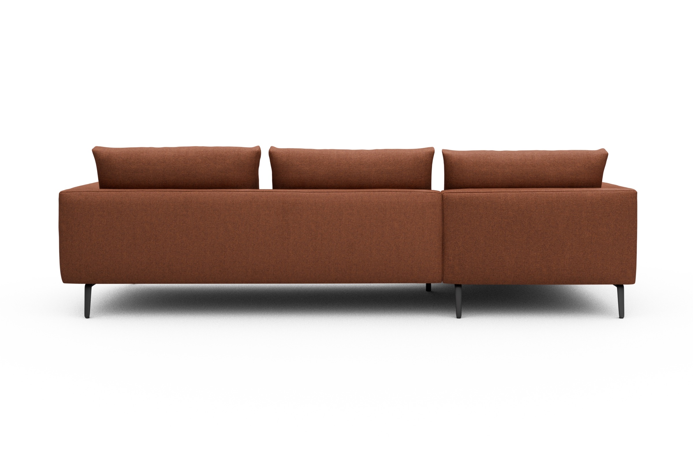 Ecksofa Karl Chaiselongue links mit 2,5-Sitzer Weda-Rust