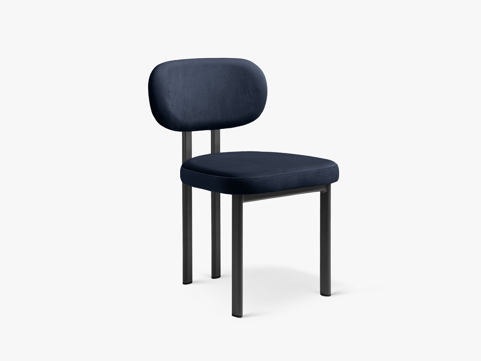 Micadoni Stuhl Sam Samt Magic Velvet Schwarz Metall Schwarz