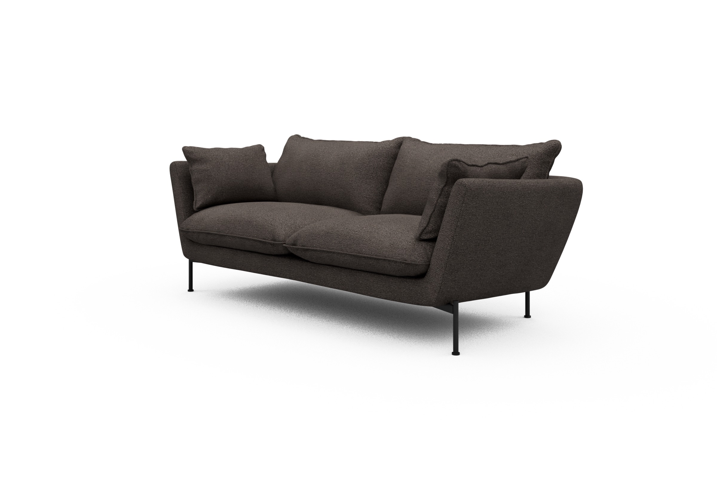 Sofa Anton PREMIUM 2-Sitzer Boucle-Taupe