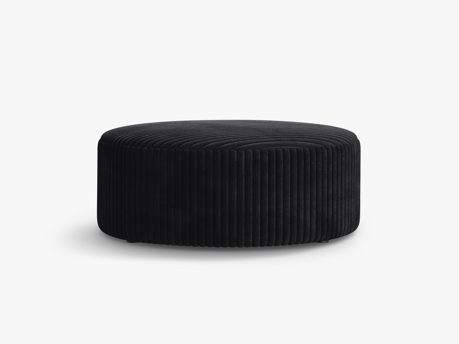 Micadoni Pouf Dia 90cm Kord Tilia Schwarz