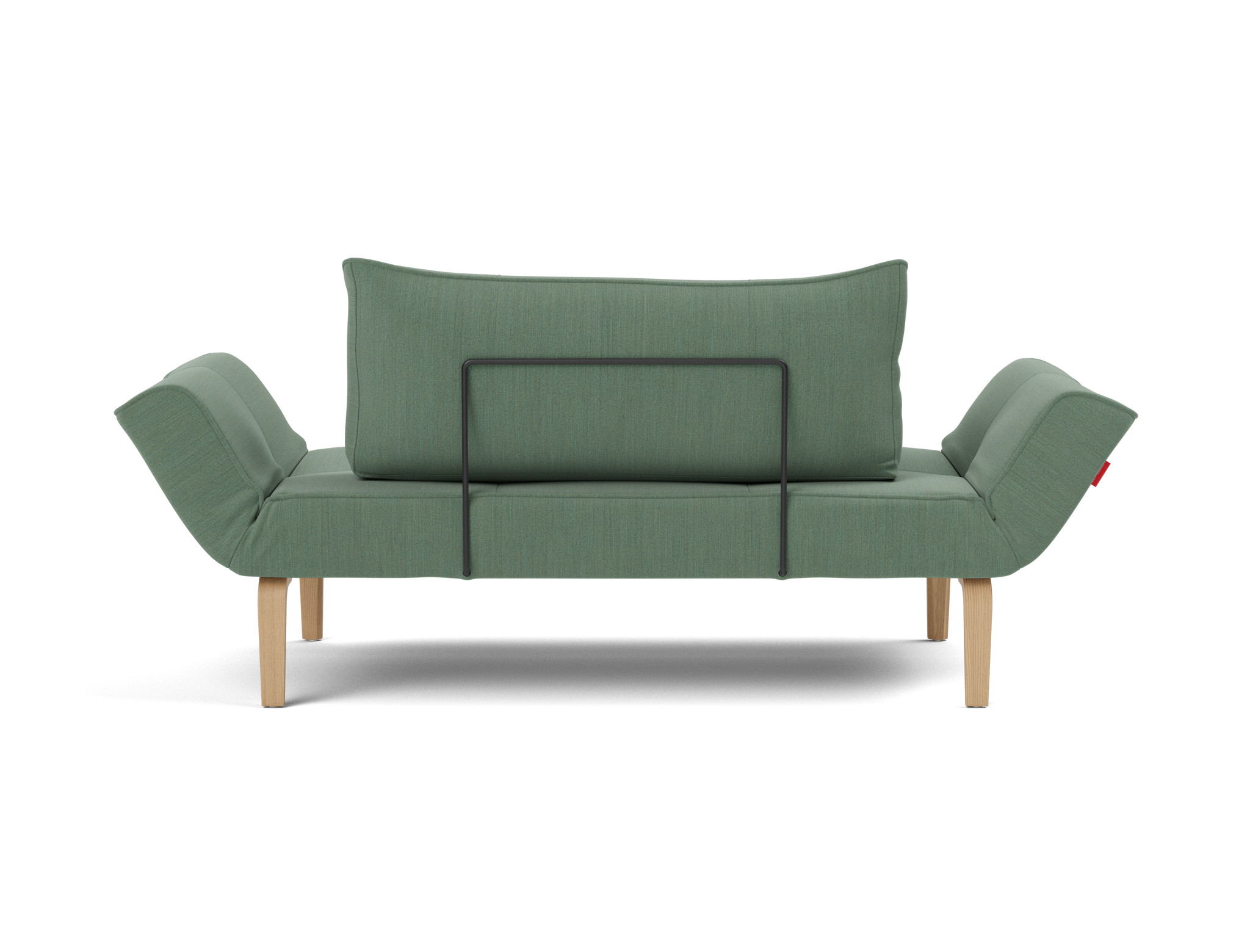 Tagesbett Zeal Flachgewebe Elegance 518-Green Beine Bow Eiche