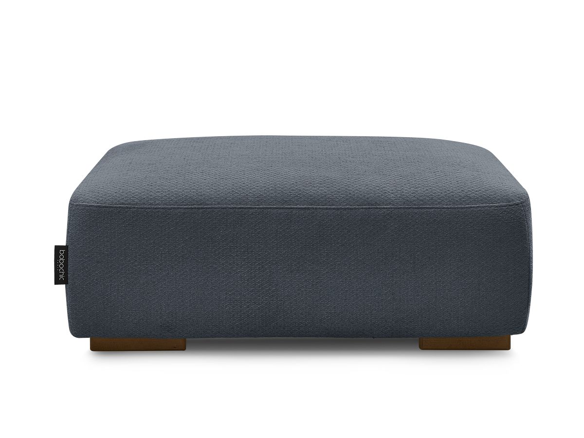 Bobochic Sidonie Pouf Melange-Stoff Dunkelblau