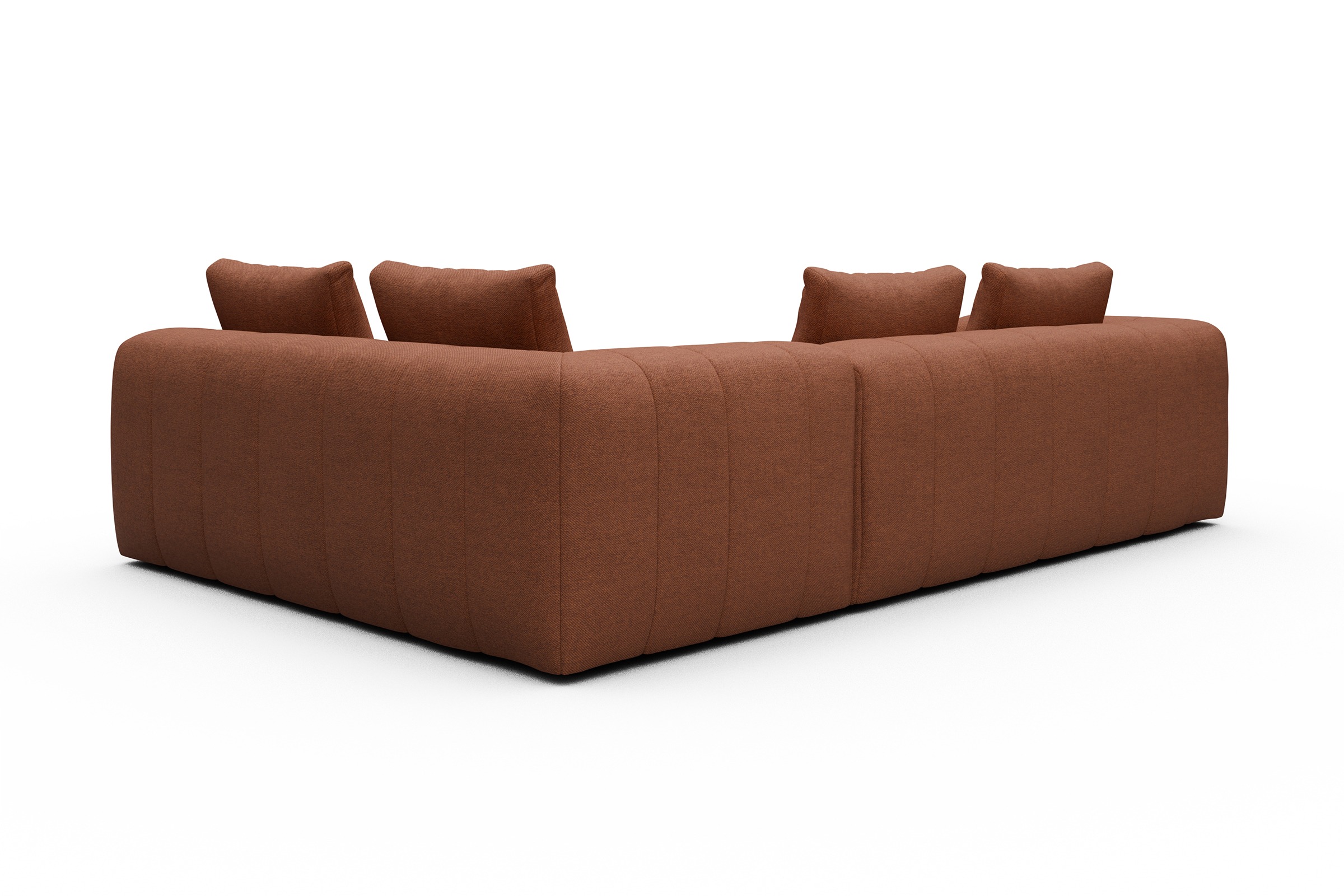 Ecksofa Hugo 2x 2,5-Sitzer Armlehne links Weda-Rust