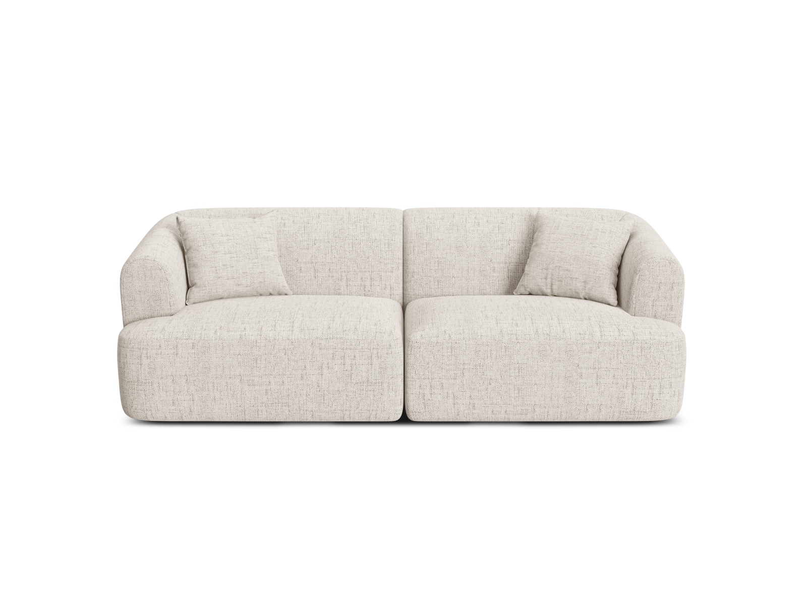 Cosmopolitan Design Sofa Campi 3-Sitzer Strukturierter Stoff Moly Helles Beige